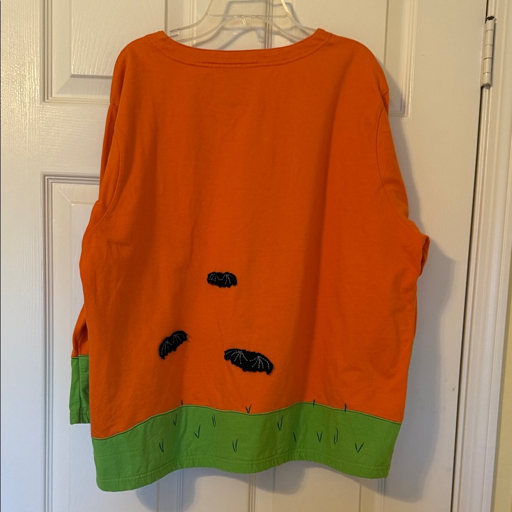 Orange and Green Halloween Sleeve Shirt - Picture 3 of 5